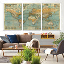 Push Pin World Map Canvas Print – Travel Tracker Wall Art