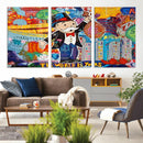 Pop Art Monopoly Man Canvas Wall Art Print - Bold and