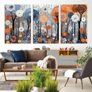 Abstract Winter Landscape Canvas Wall Art Print - Large
