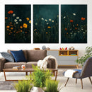 Framed Wildflower Field Wall Art, Framed Vintage Botanical