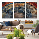 Abstract Tree Ring Wall Art, Colorful Framed Tree Ring Wall