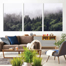 Misty Forest Wall Art | Foggy Forest Canvas Print | Large