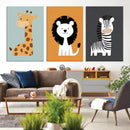 Boho Jungle Animal Nursery Wall Art Prints – Safari Decor