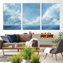 Abstract Ocean Print Artwork- Serene Blue Ocean Canvas Wall