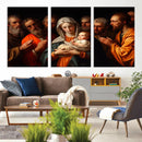 Religious Canvas Wall Art Print - Madonna and Child with