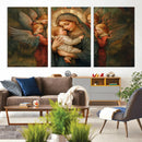 Mary Jesus Canvas Wall Art Print - Madonna and Child with