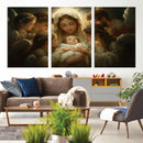 Mary Jesus Canvas Wall Art Print - Madonna and Child with