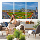 Wrigley Field Chicago Cubs Panoramic Canvas Print –