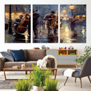 Afro Abstract Jazz Music Wall Art Canvas Print – Colorful