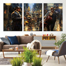 Jazz Canvas Wall Art Print – Abstract African American Music
