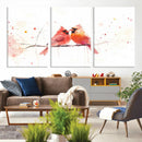 Cardinal Bird Canvas Wall Art - Male and Female Cardinal by MyGreatCanvas | Canvas Wall Art Prints | Photo Prints & Wall Decor