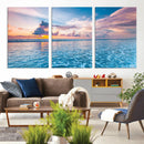 Ocean Sunset Canvas Wall Art Print – Tranquil Seascape