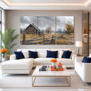 Rustic Autumn Farmhouse Wall Art Canvas Print – Serene