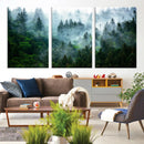 Misty Forest Wall Art Canvas Print – Framed Foggy Mountain by MyGreatCanvas | Canvas Wall Art Prints | Photo Prints & Wall Decor