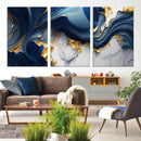 Blue Marble Wall Art Canvas Print – Framed Gold Veins by MyGreatCanvas | Canvas Wall Art Prints | Photo Prints & Wall Decor