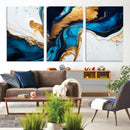 Gold Blue Abstract Canvas Print, Elegant Navy and Gold by MyGreatCanvas | Canvas Wall Art Prints | Photo Prints & Wall Decor