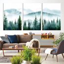 Pine Forest Wall Art Canvas Print – Misty Mountains Foggy by MyGreatCanvas | Canvas Wall Art Prints | Photo Prints & Wall Decor