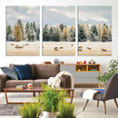 Elk Herd Wall Art – Framed Snowy Forest Canvas Artwork, by MyGreatCanvas | Canvas Wall Art Prints | Photo Prints & Wall Decor