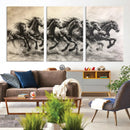 Galloping Horses Wall Art Canvas Print – Framed Wild