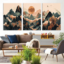 Wood Mountain Landscape Wall Art Canvas Print – Framed