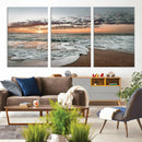 Ocean Sunset Wall Art Canvas Print – Framed Beach Waves