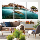Sea Turtle Wall Art Canvas Print – Framed Ocean Life
