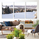 Snowy Mountain Wall Art Canvas Print – Framed Ski Slope