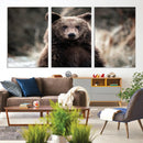 Brown Bear Wall Art Canvas Print – Framed Majestic Woodland