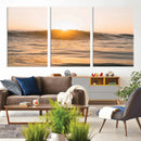 Calm Water Wall Art – Framed Sunset Waves Canvas Artwork, by MyGreatCanvas | Canvas Wall Art Prints | Photo Prints & Wall Decor