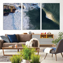 Ocean Wave Wall Art – Aerial Coastal View Canvas Artwork, by MyGreatCanvas | Canvas Wall Art Prints | Photo Prints & Wall Decor