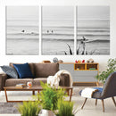 Surfer Silhouette Wall Art – Framed Calm Ocean Canvas by MyGreatCanvas | Canvas Wall Art Prints | Photo Prints & Wall Decor