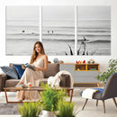 Surfer Silhouette Wall Art Canvas Print – Framed Calm Ocean by MyGreatCanvas | Canvas Wall Art Prints | Photo Prints & Wall Decor