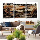 Modern Japanese Wall Art Canvas Print – Framed Abstract