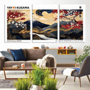 Modern Mount Fuji Wall Art Canvas Print – Framed Abstract