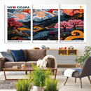 Modern Japanese Wall Art Canvas Print – Framed Abstract