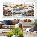Modern Japanese Wall Art Canvas Print – Framed Abstract
