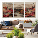 Modern Japanese Wall Art Canvas Print – Framed Abstract