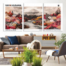 Modern Japanese Wall Art Canvas Print – Framed Abstract
