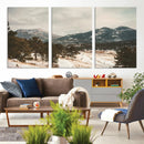 Mountain Landscape Wall Art Canvas Print – Framed Snowy