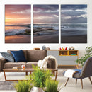 Golden Hour Wall Art Canvas Print – Framed Tranquil Waves