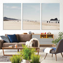 Minimalist Beach Wall Art Canvas Print – Framed Coastal