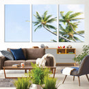 Palm Trees Wall Art Canvas Print – Framed Tropical Coastal