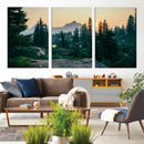 Mountain Wall Art Canvas Print – Framed Forest Serenity