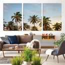 Palms Wall Art Canvas Print – Framed Tropical Coastal Nature