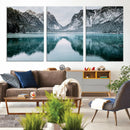 Mountain Lake Wall Art Canvas Print – Framed Toblacher See