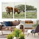 Texas Longhorn Wall Art Canvas Print – Rustic Western Ranch by MyGreatCanvas | Canvas Wall Art Prints | Photo Prints & Wall Decor