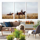 Western Cowboys Wall Art Canvas Print – Rustic Prairie