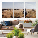 Western Wall Art Canvas Print – Framed Cowboy Cattle Drive