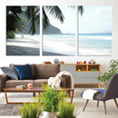 Tropical Beach Wall Art Canvas Print – Framed Serene Ocean
