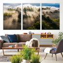 Tranquil Forest Scene Wall Art Canvas Print – Framed Moody